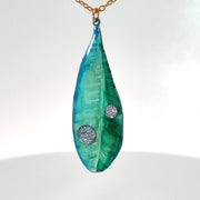 Emaille Anhänger "Enamel Leaf"