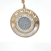 Stahl Ohrringe "Osmium Perlmutt"