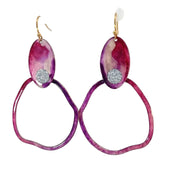 Emaille Ohrringe "Pink Bubble"